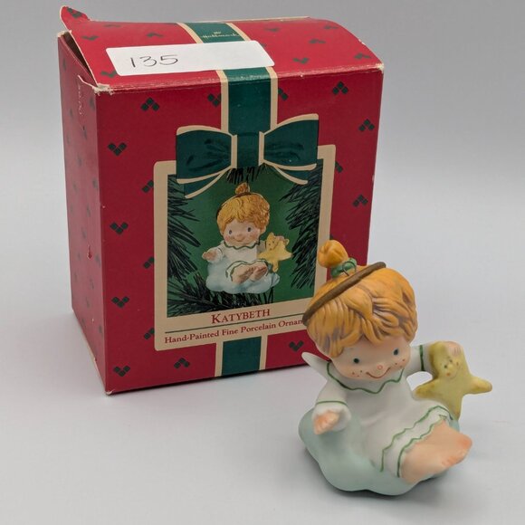 Hallmark Keepsake Katybeth 1984, Hand-Painted Fine Porcelain Christmas Ornament - Picture 2 of 11